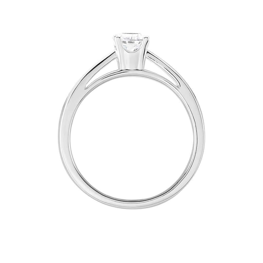 Bague Solitaire Iris Or Blanc Diamant