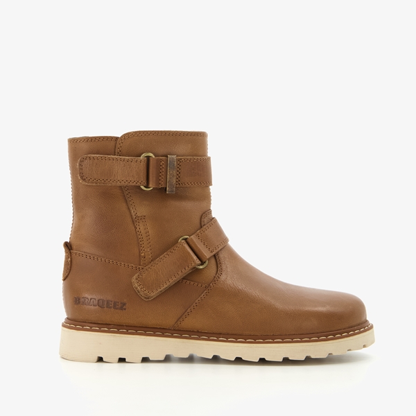 Braqeez leren jongens boots cognac/bruin
