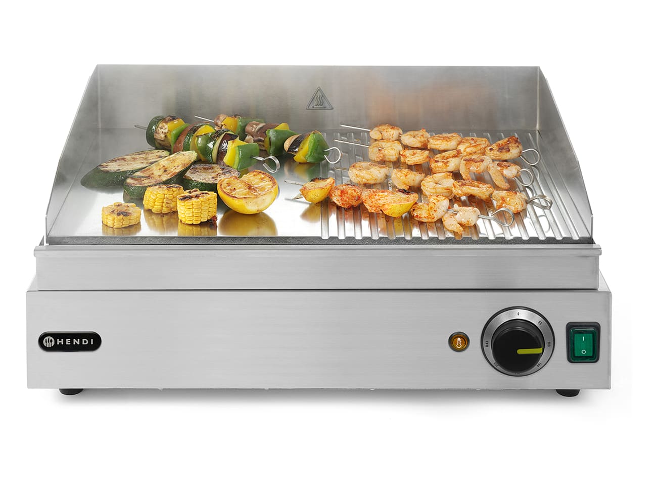 Plancha 1/2 grill - grand modèle - 55 cm - Hendi