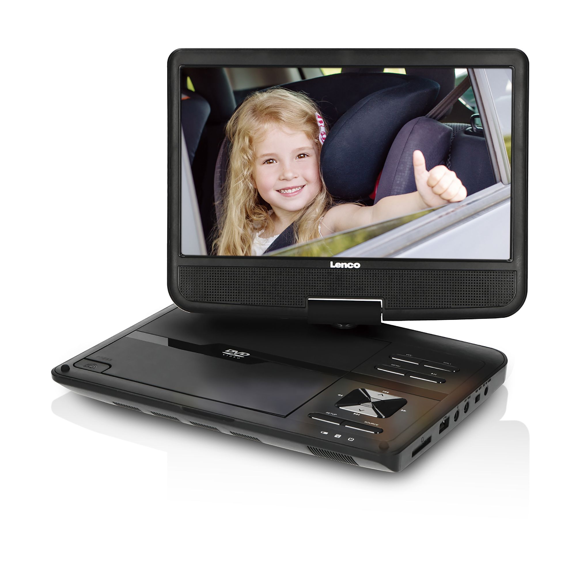 Lenco DVP-1046BK 2x 10 inch draagbare DVD speler