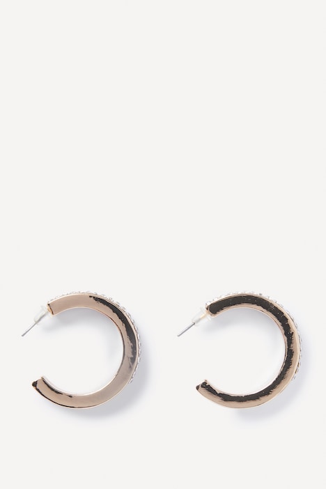 Creolen, Ohrstecker, Ziersteinchen, kleine Form, zum Stecken