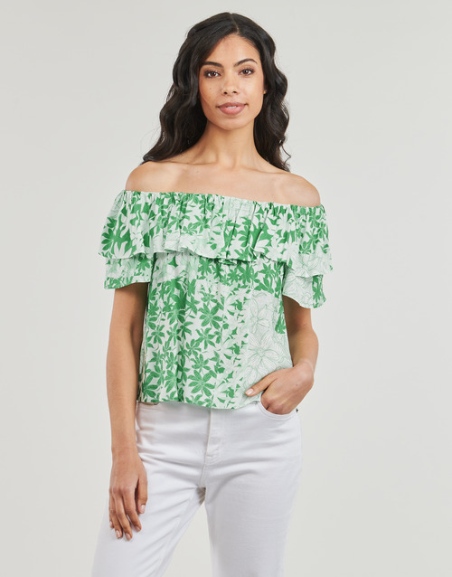 Desigual - BLUS_ANAÏS Blanco / Verde