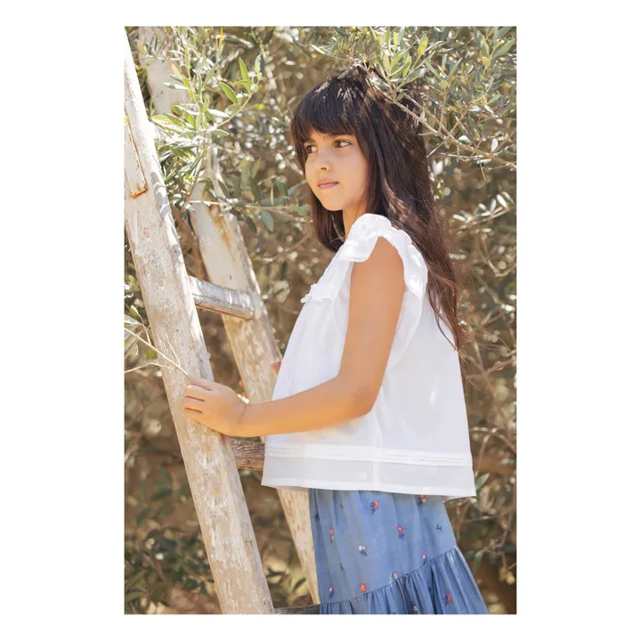 Tartine et Chocolat Blouse Fleur d'Hibiscus | Blanc