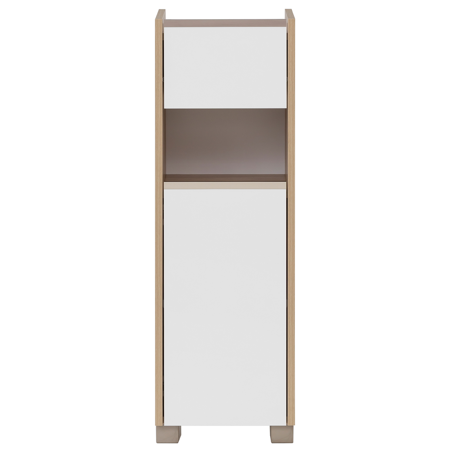 Unterschrank - kreideweiß - Eiche hell - 94,7 cm hoch