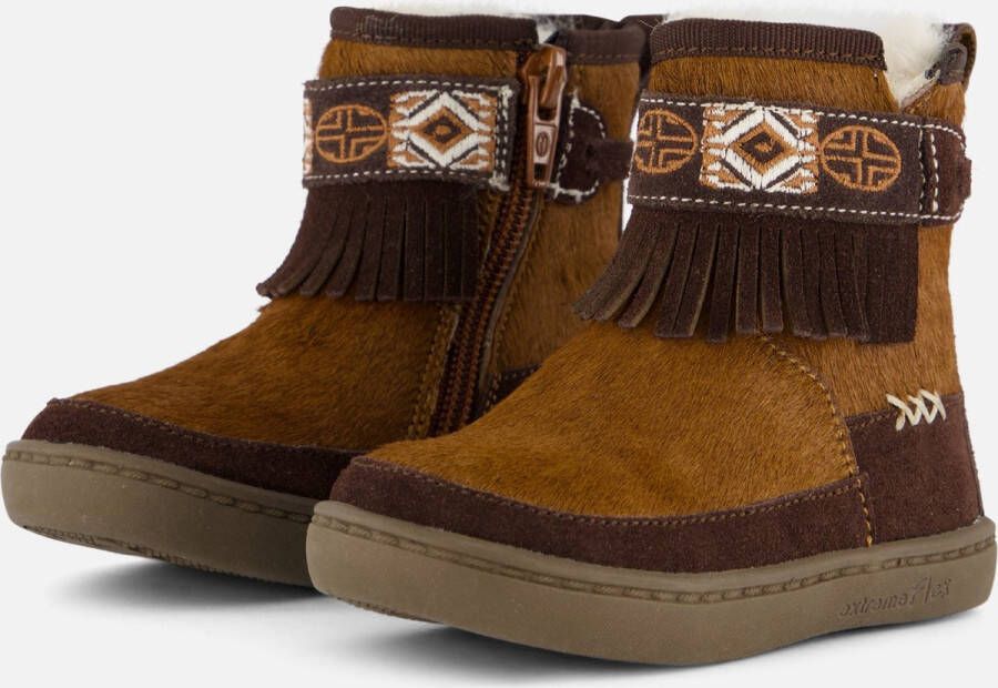 Shoesme Fl24w016 Enkellaarsjes Enkelboots met rits Meisjes Bruin