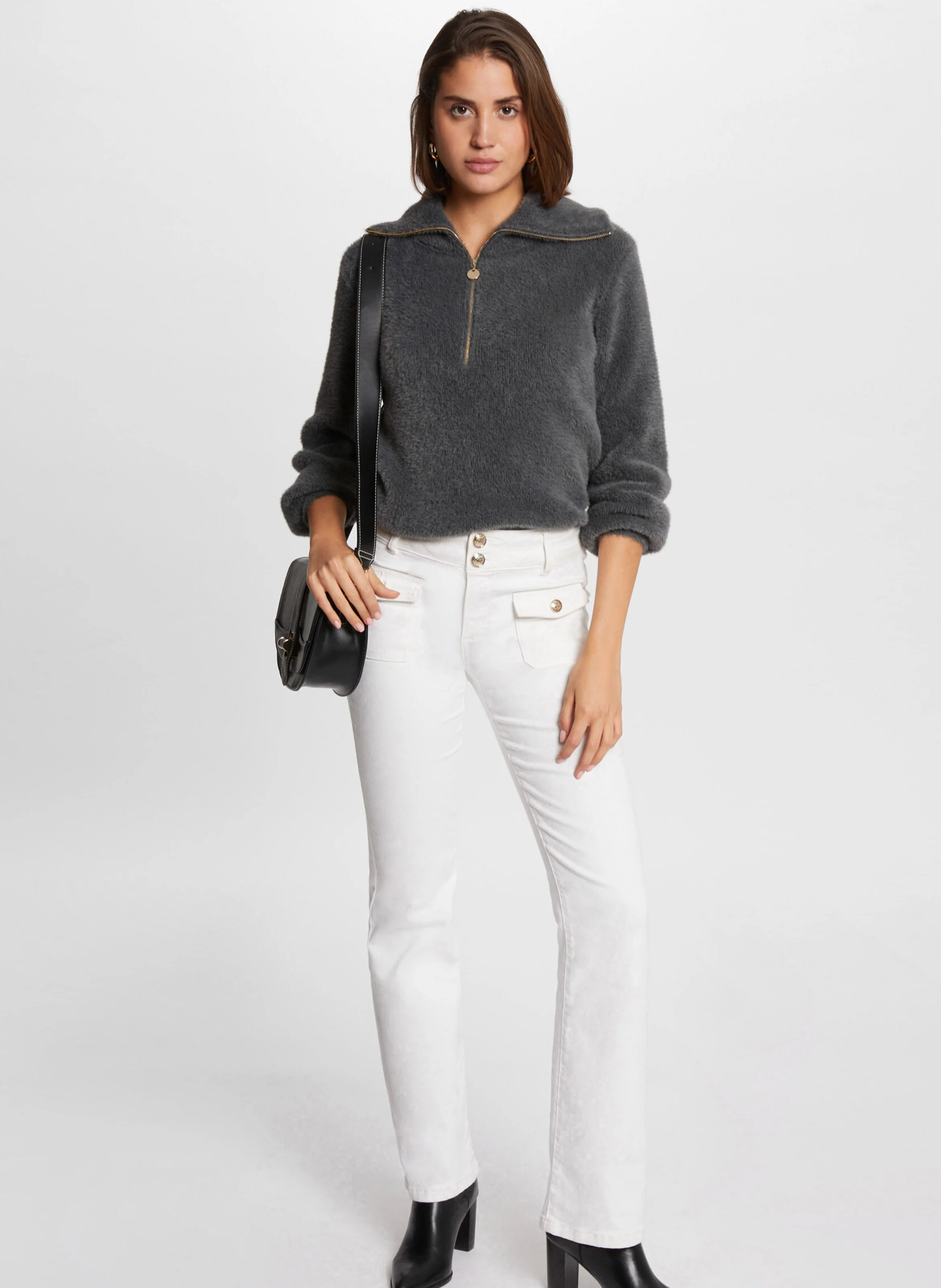 MNOVI - Pull col à revers | Gris