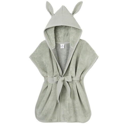 Peignoir bambou et gaze de coton Vert de gris - BB&CO