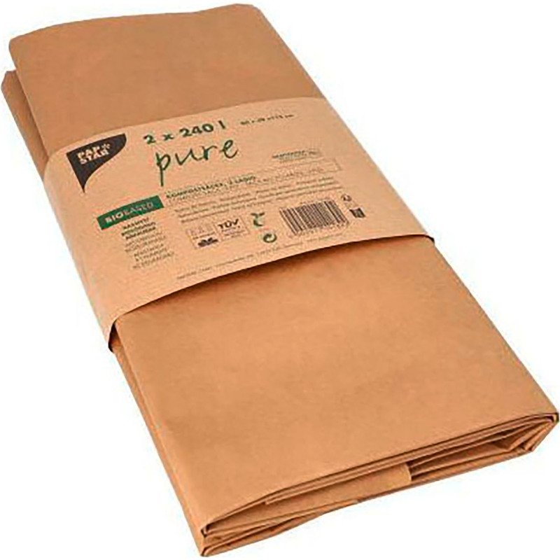 Sac pour déchets verts en kraft brun