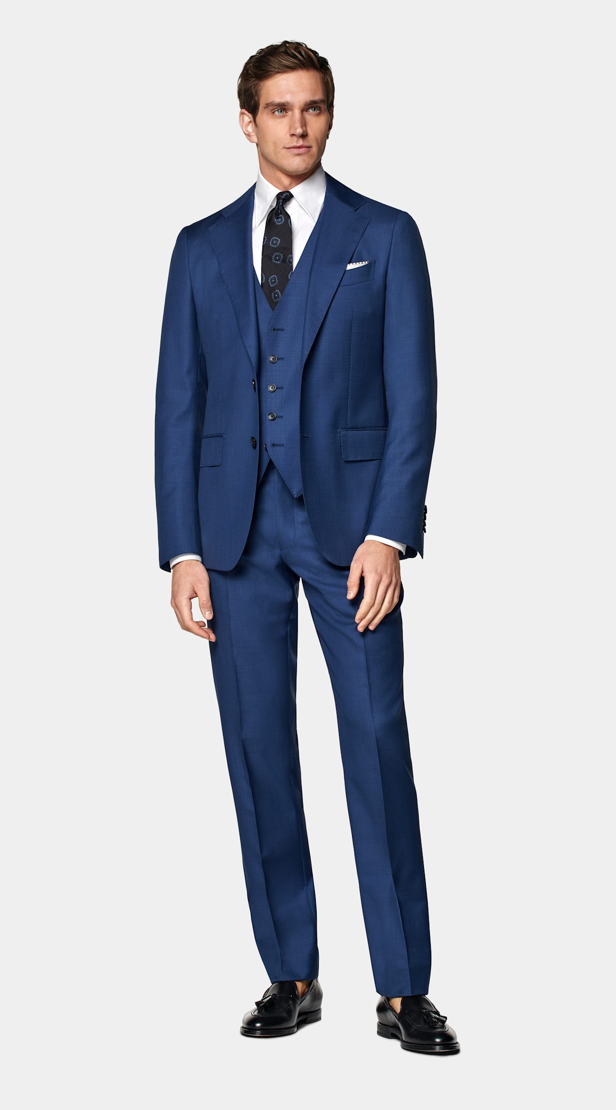 Gilet de costume bleu moyen