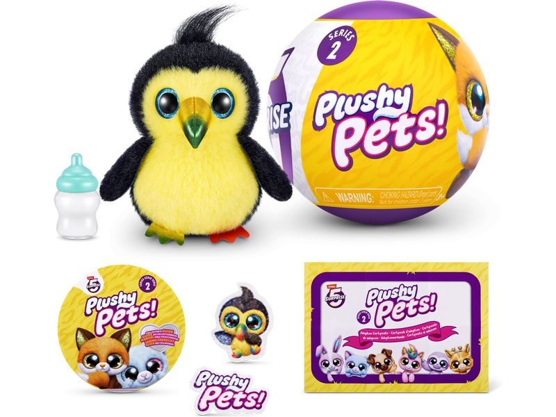 Zuru 5 Surprise Plushy Pets Series 2 assortiert Überraschungs-Plüschtiere