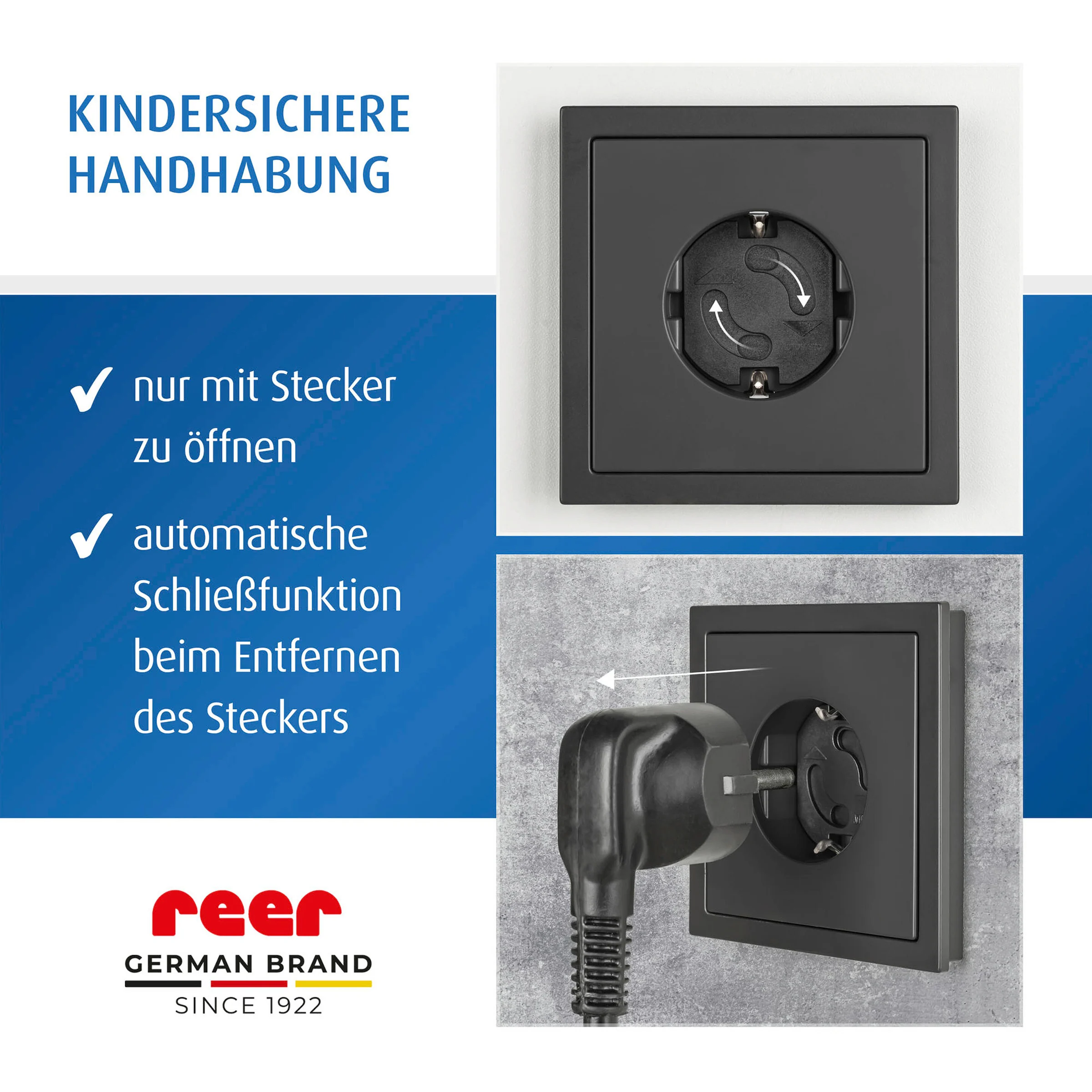 reer 20er-Pack Steckdosenschutz schwarz