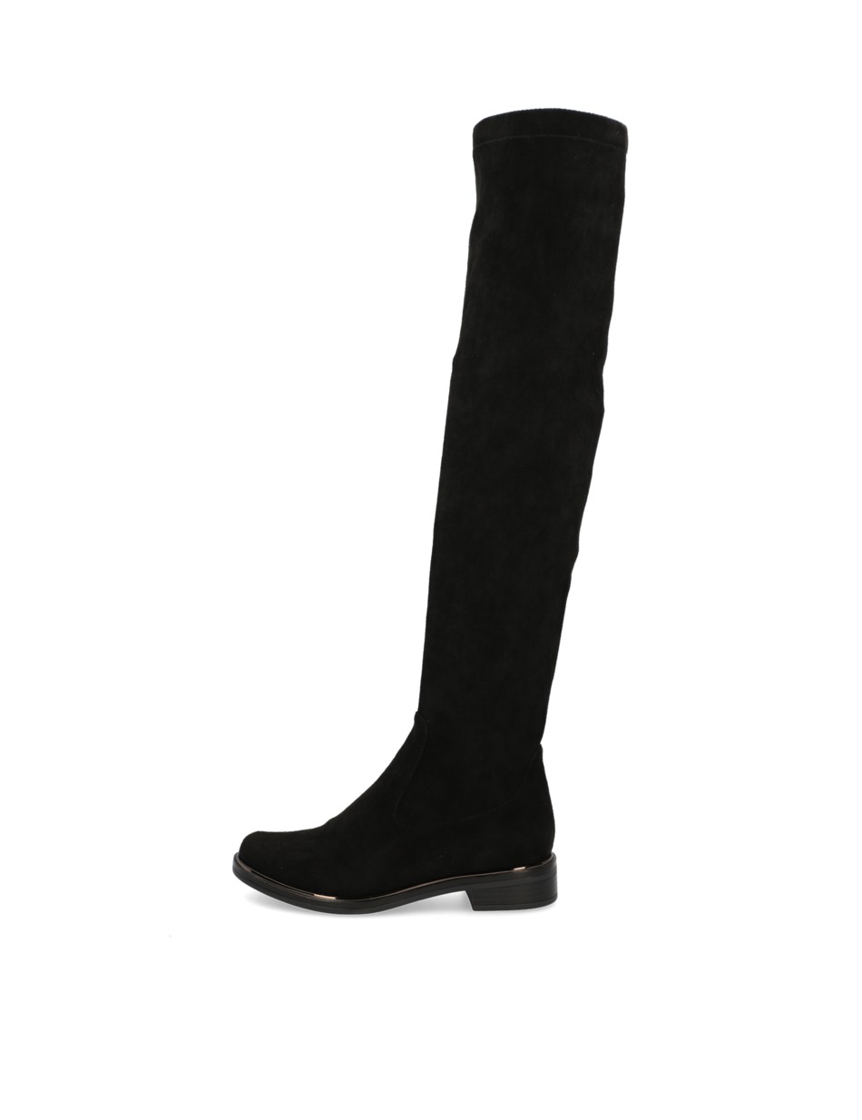Veloursleder Overknee