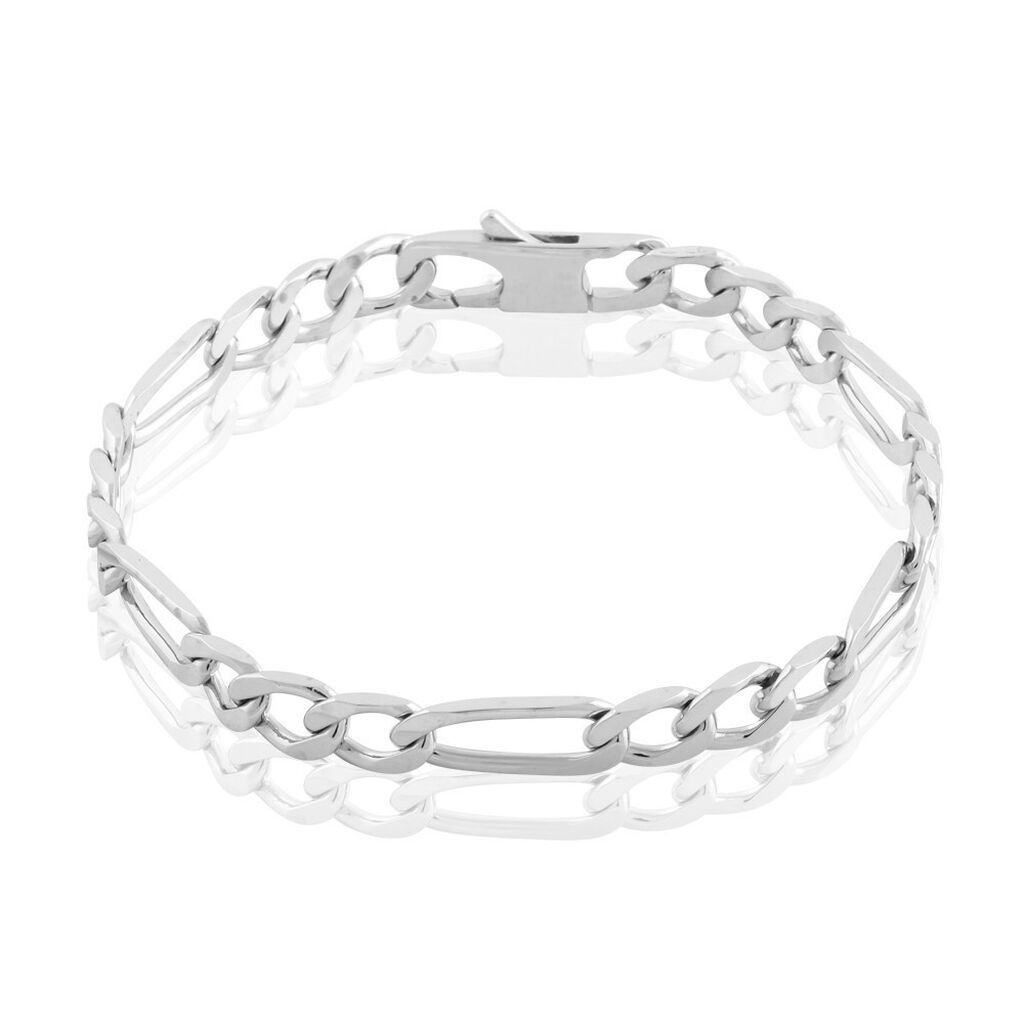 Bracelet Vivian Maille Alternee 1/3 Argent Blanc