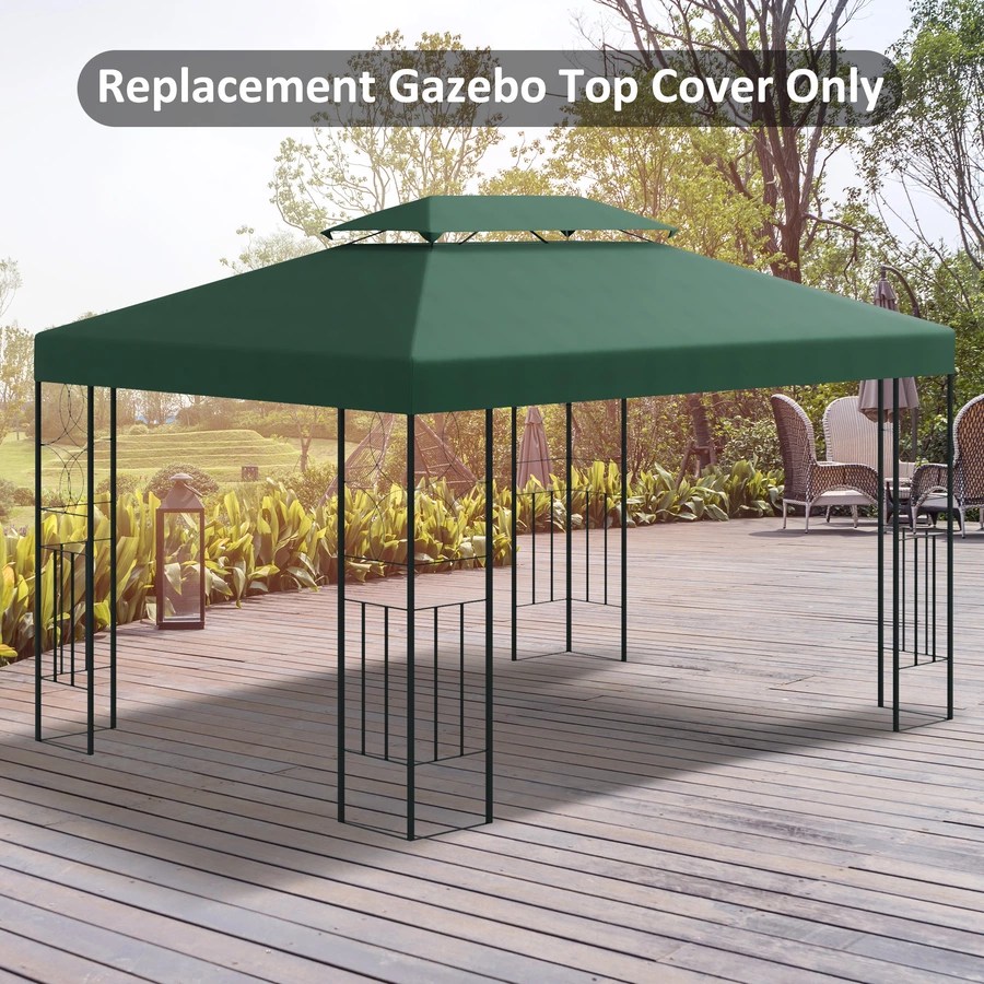 Outsunny Pavillondach für 3 x 4 m Pavillons grau