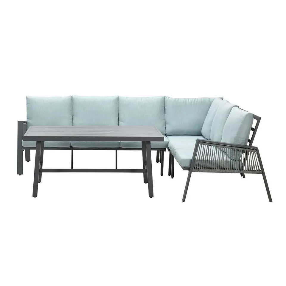 Garden Impressions Brendon lounge dining set 4-delig rechts - mint grijs