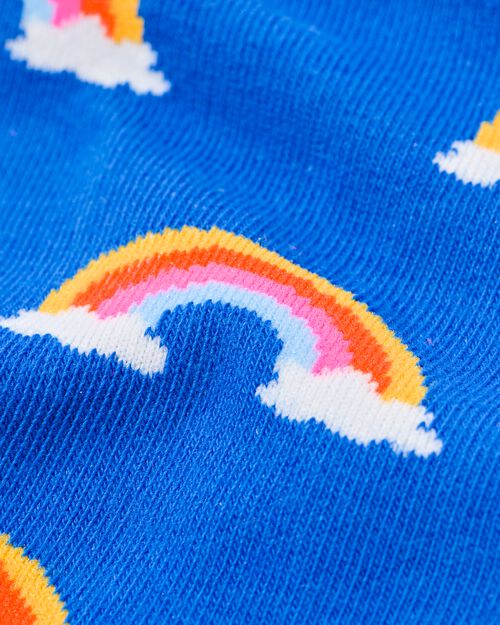 chaussettes avec coton arc-en-ciel bleu
