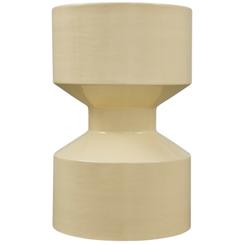 WOOOD bijzettafel Hidde geel metaal ø 30 cm