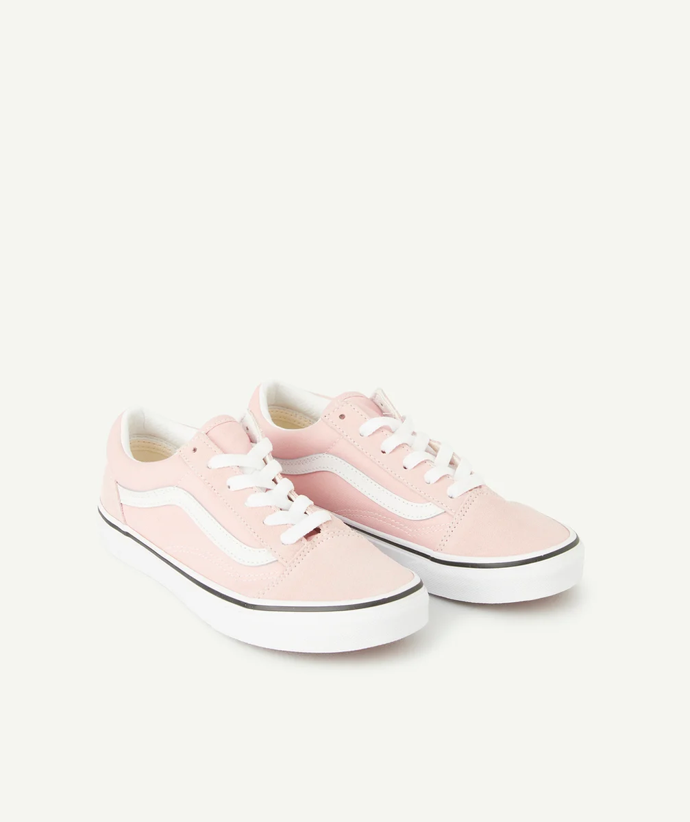 VANSBASKETS BASSES ADO ROSE ET BLANC OLD SKOOL