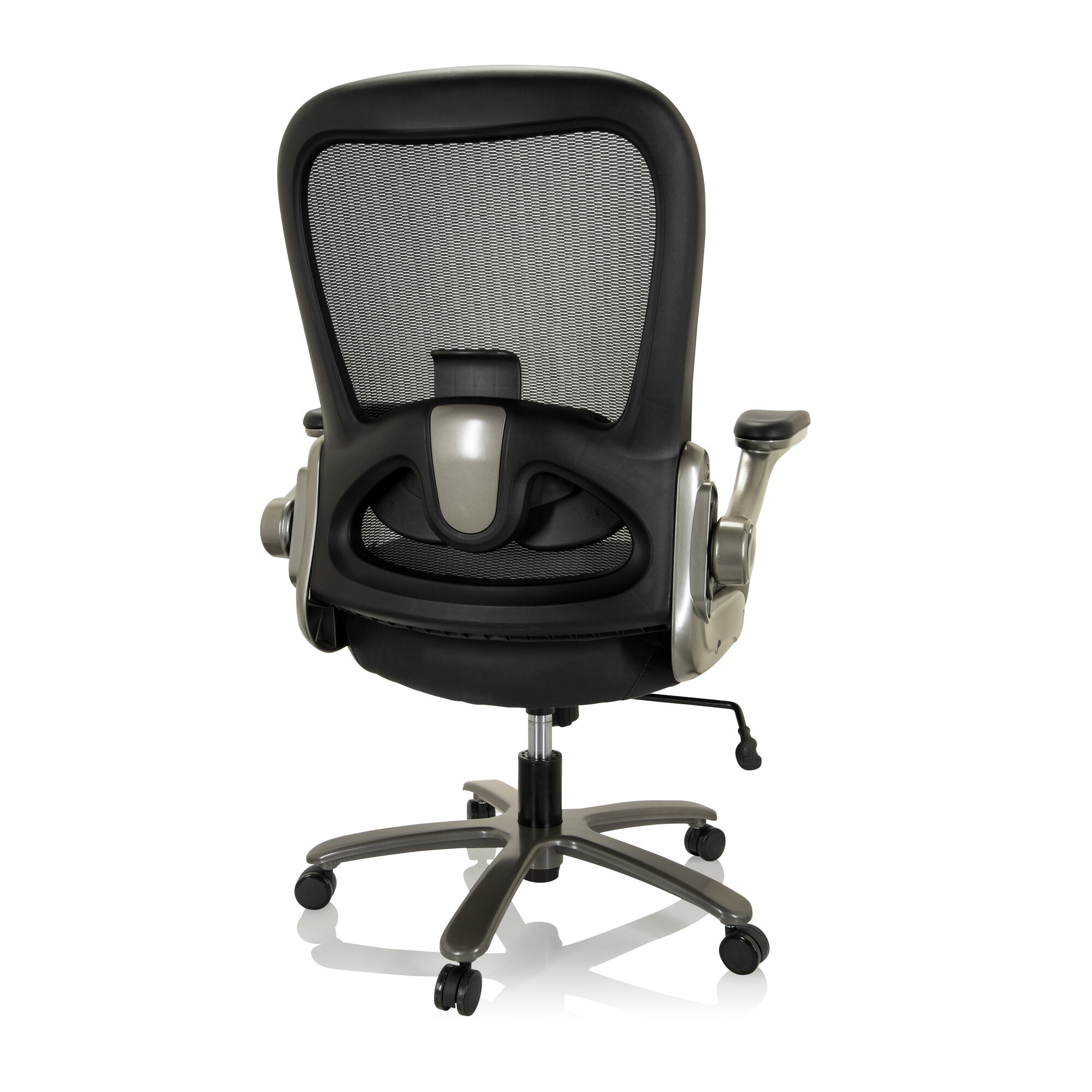XXL Drehstuhl INSTRUCTOR XXL T I Netzstoff/Leder mit abklappbaren Armlehnen hjh OFFICE