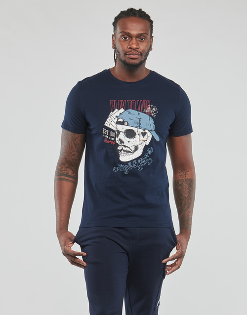 Jack & Jones - JORROXBURY TEE SS CREW NECK - Marine