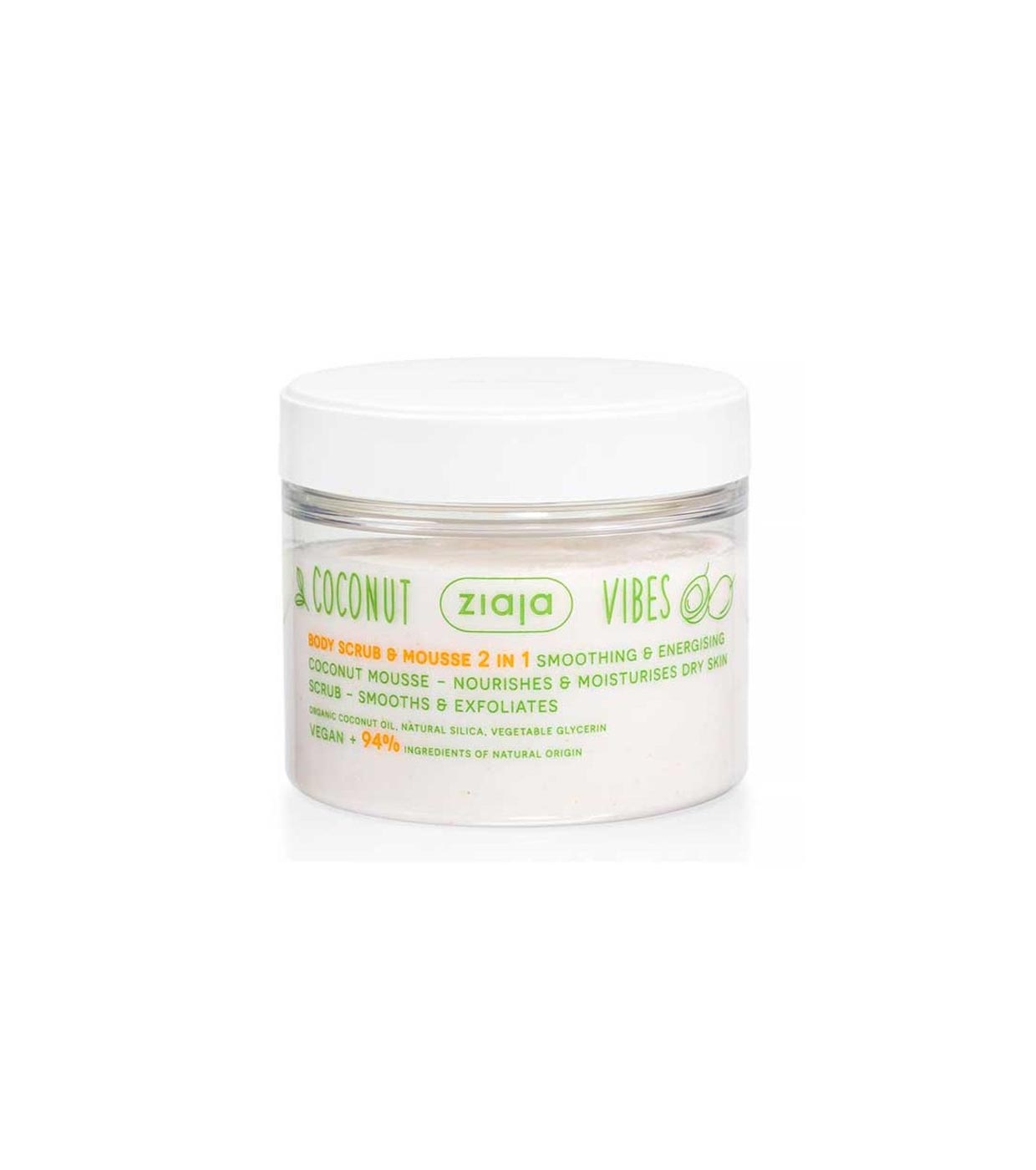Ziaja - *Coconut and Orange Vibes* - Esfoliação corporal e mousse 2 em 1 com notas de coco