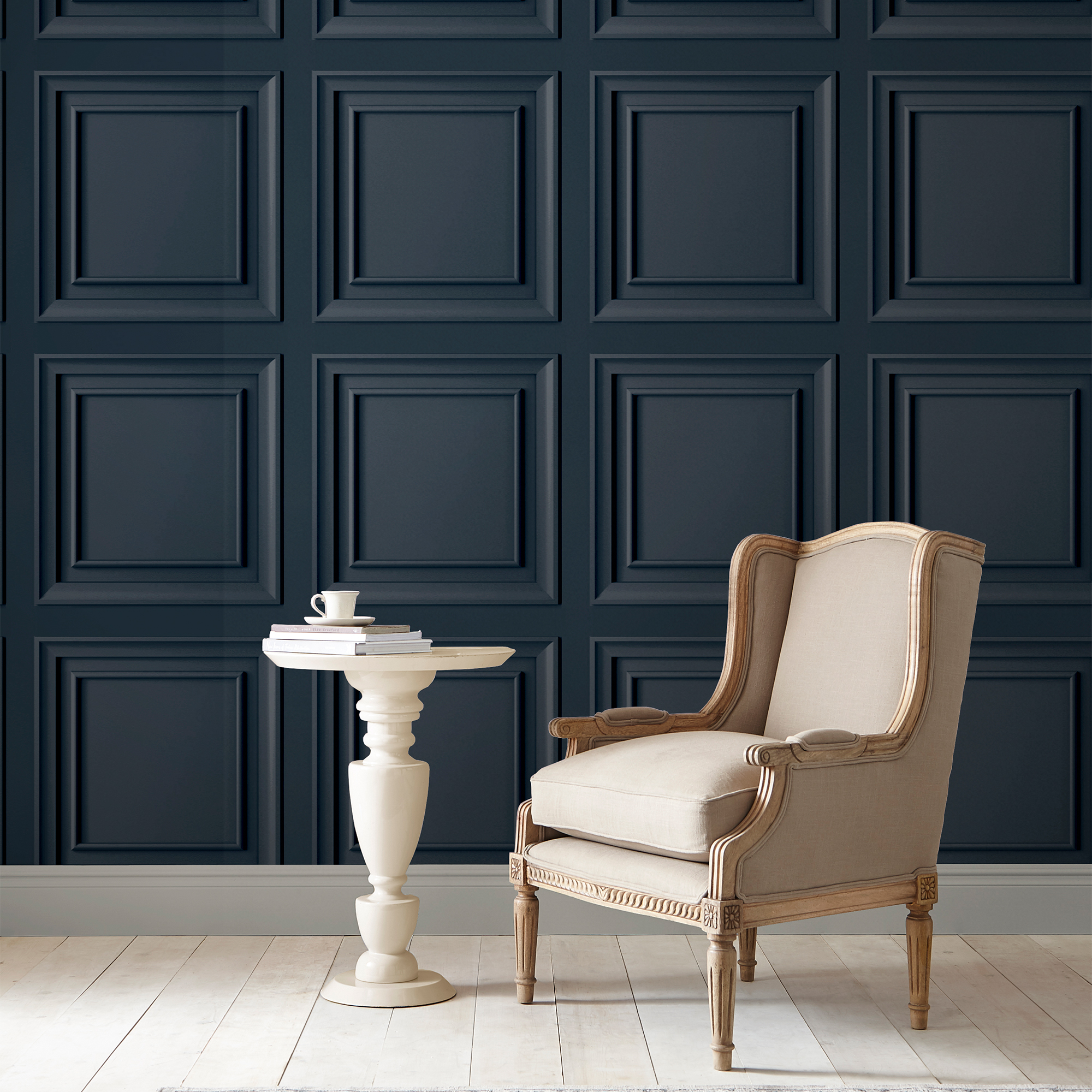 Vliesbehang redbrook wood panel dark seaspray