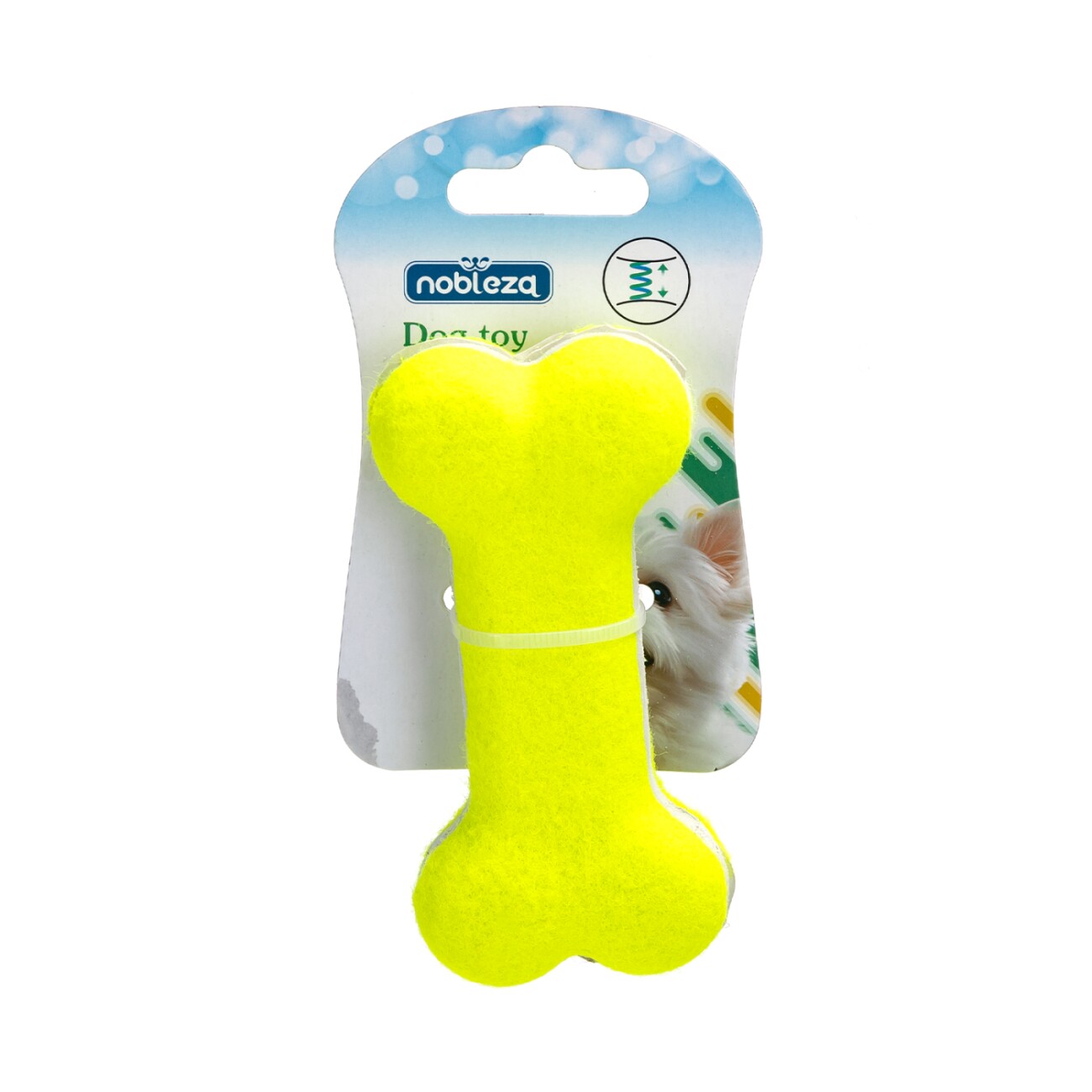nobleza Hundespielzeug – Tennisball-Knochen, bissfest & zahnschonend, ideal für Apportierspiele
