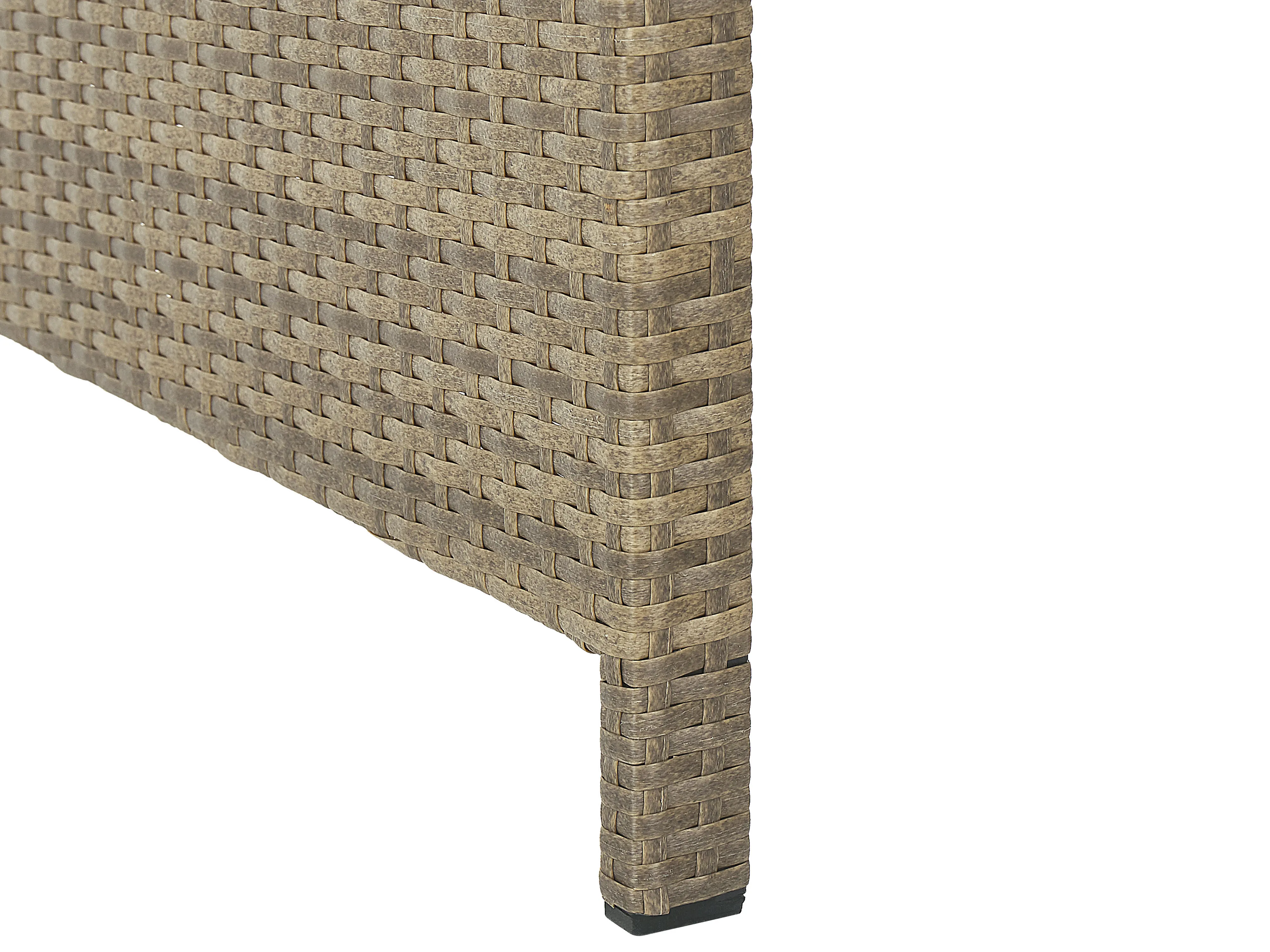 Loungeset met tafel en ottomaan 5-zits BARDI met kussens PE rotan Bruin