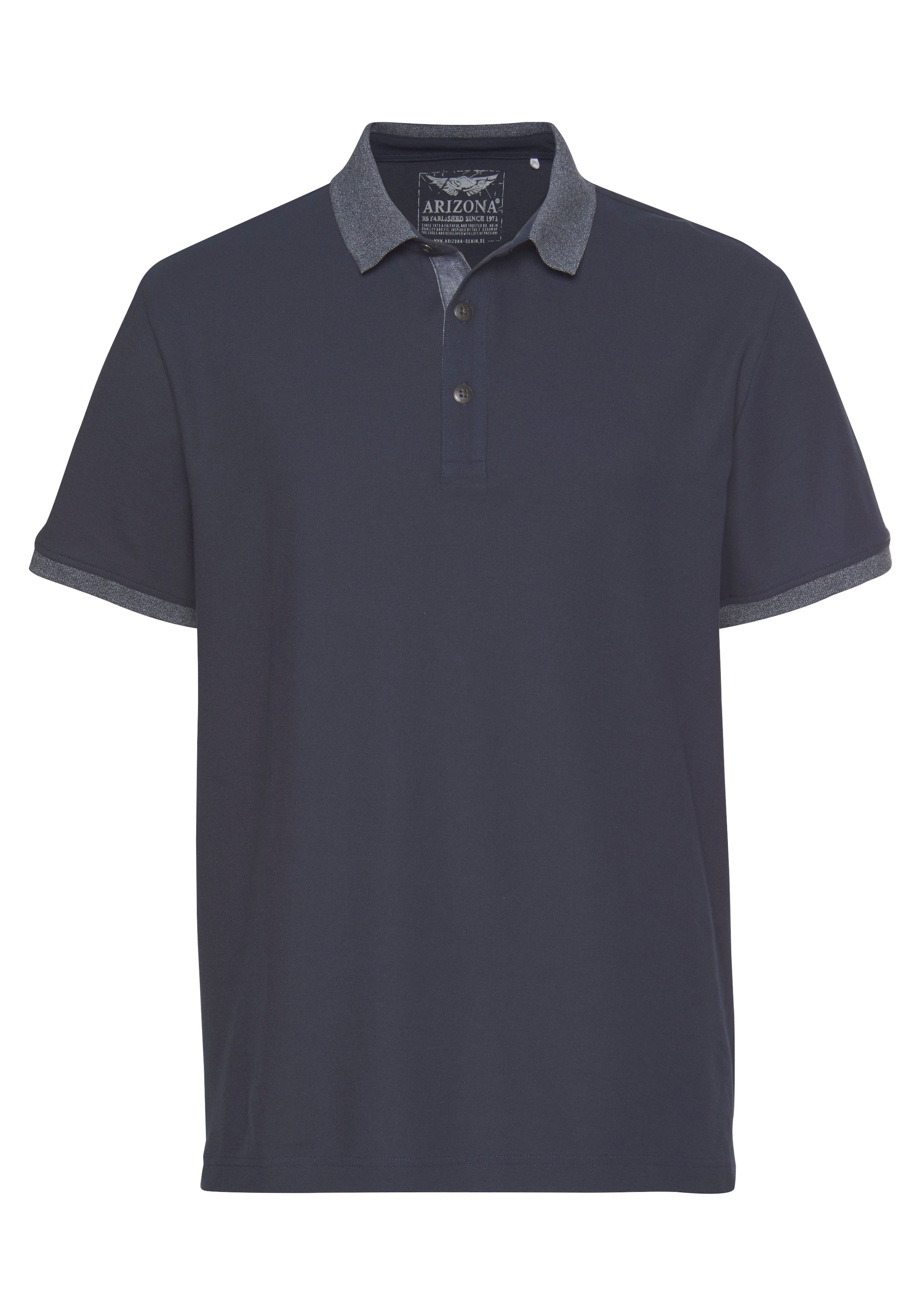 Arizona Poloshirt , Kurzarm,  mit Rippbündchen,  Polokragen,  aus Piqué-Stoff