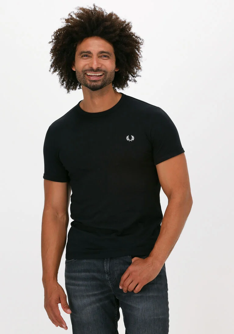 FRED PERRY zwarte fred perry t-shirt ringer t-shirt
