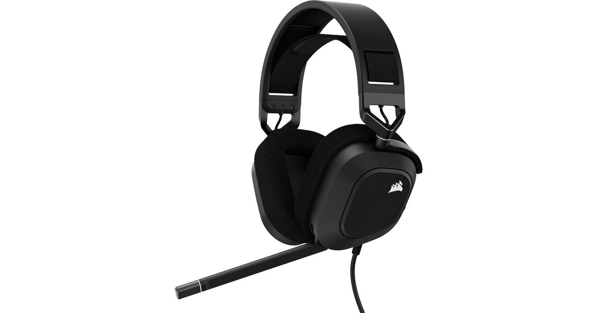 CorsairHS80 RGB USB over-ear gaming headset  (Carbon, Pc)