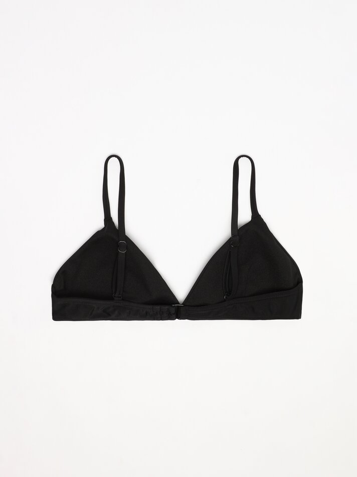 Top de biquíni triangular - Preto