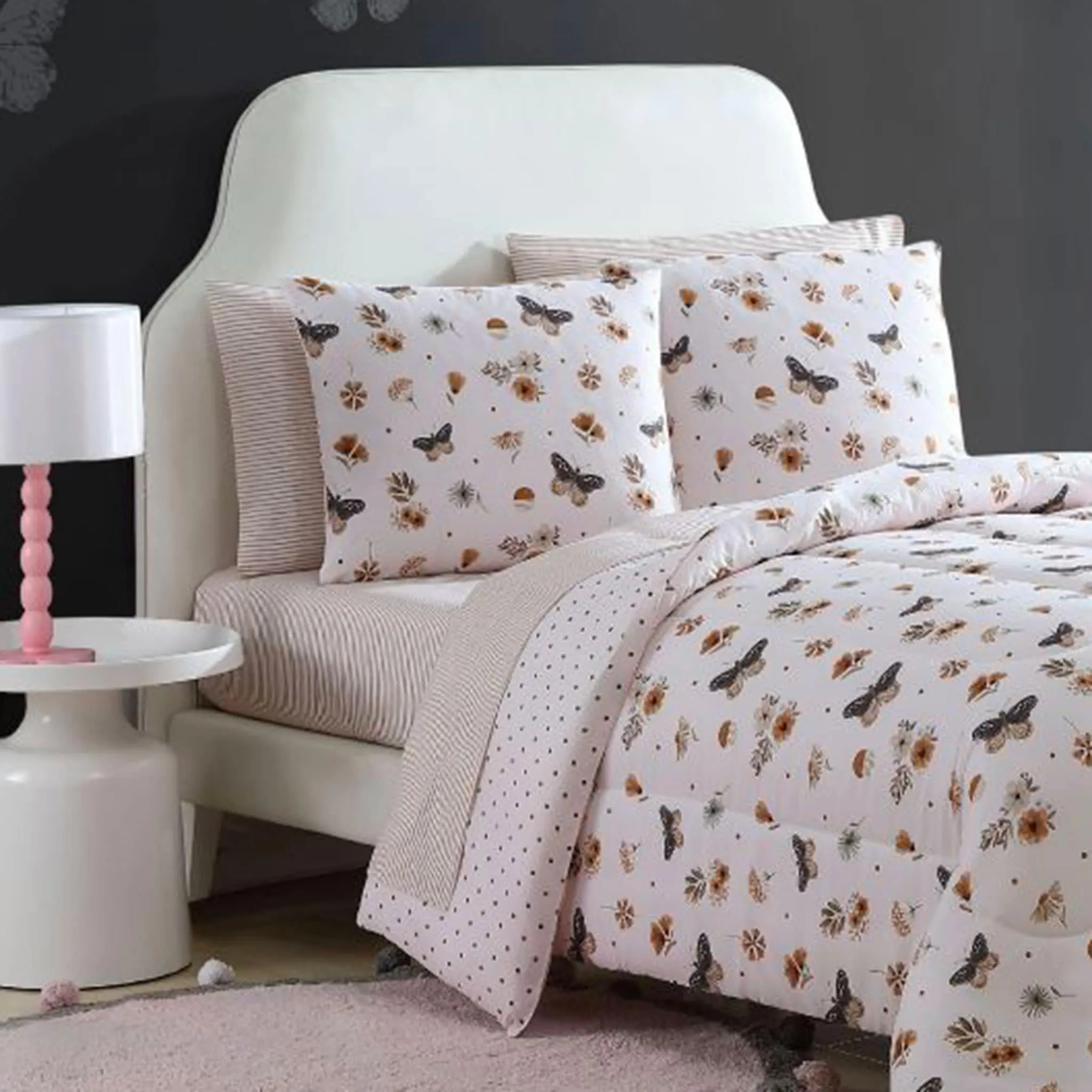 Origami Maison Ensemble Draps Lit Simple  - Rayé