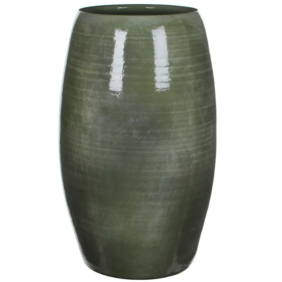 Mica Decorations Lester Vaas - H50 x Ø30 cm - Terracotta - Groen
