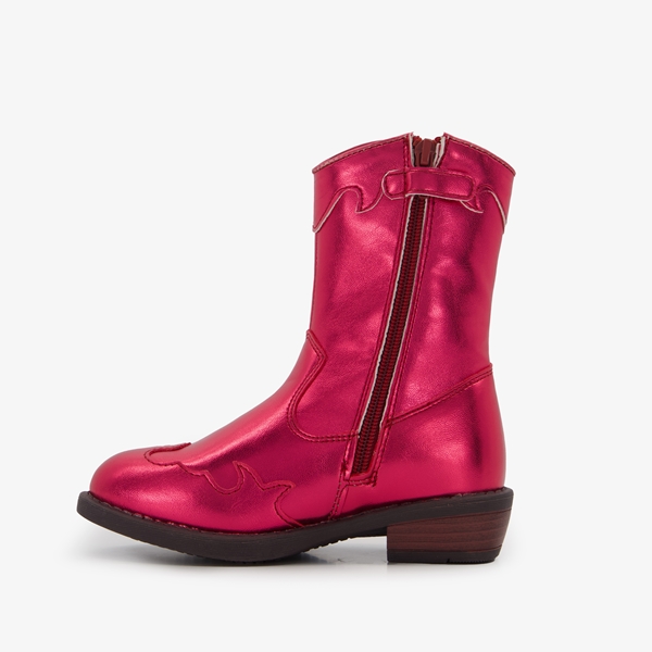 Blue Box meisjes western boots roze metallic