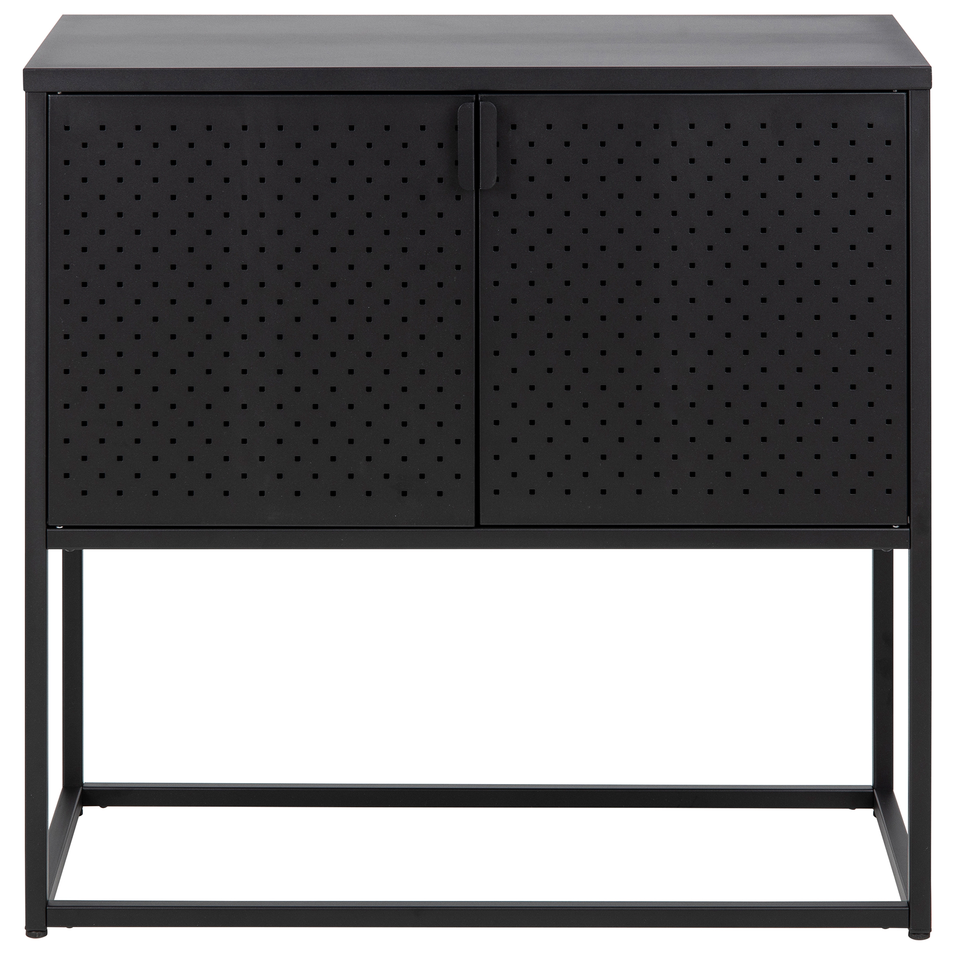 Anrichte NEWTON - schwarz matt - Stahl - 82 cm breit