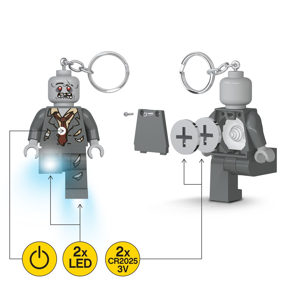 LEGO - Nøglering m/LED - Zombie