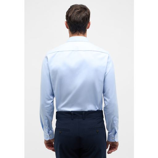 Eterna Langærmet Slim Fit Skjorte, Blå, 40