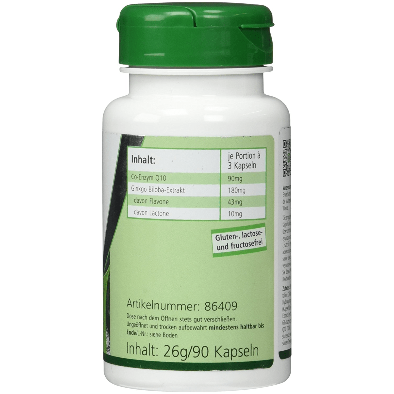 Co-Enzym Q10 + Ginkgo (90 Kapseln)
