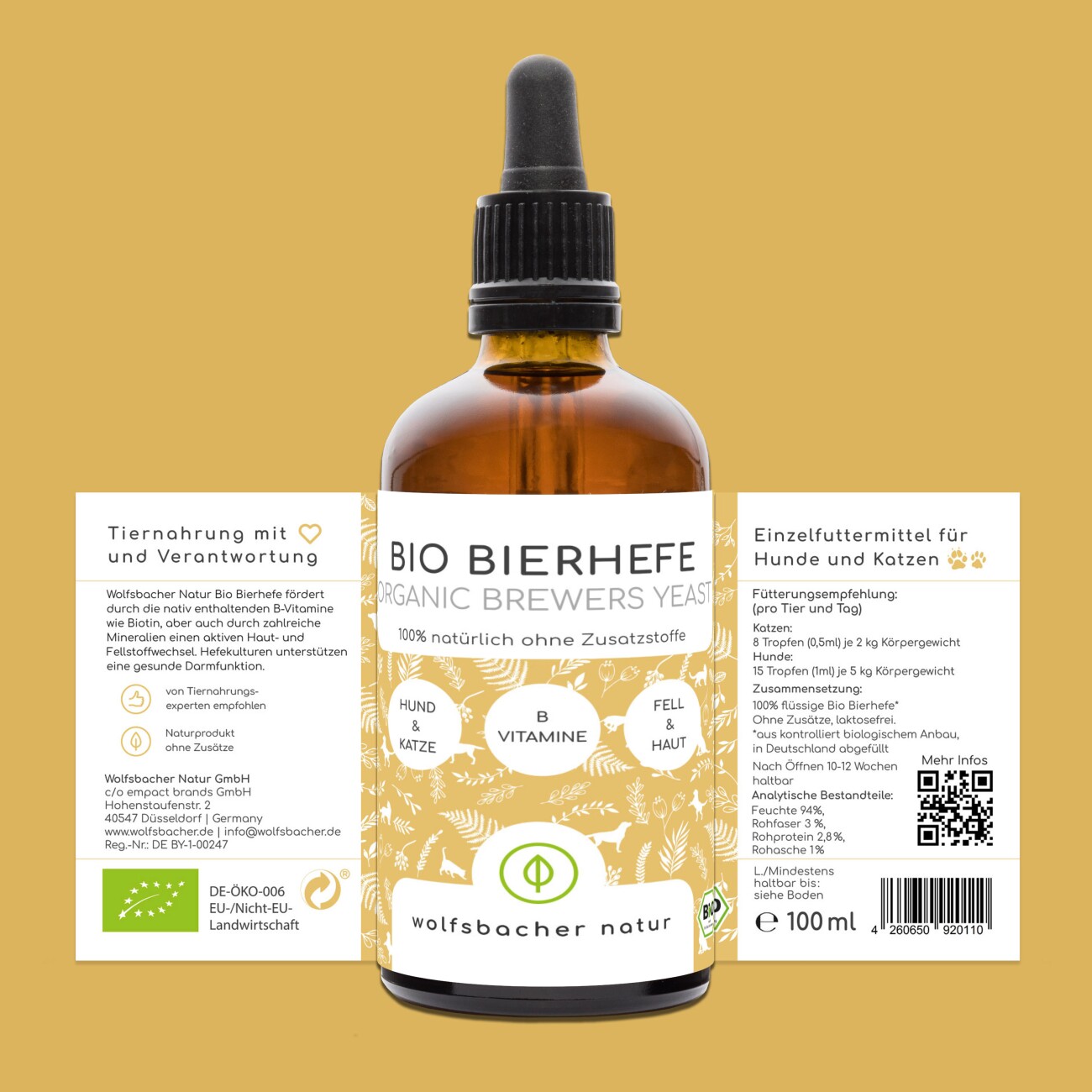 Wolfsbacher Natur Bio Bierhefe 100 ml