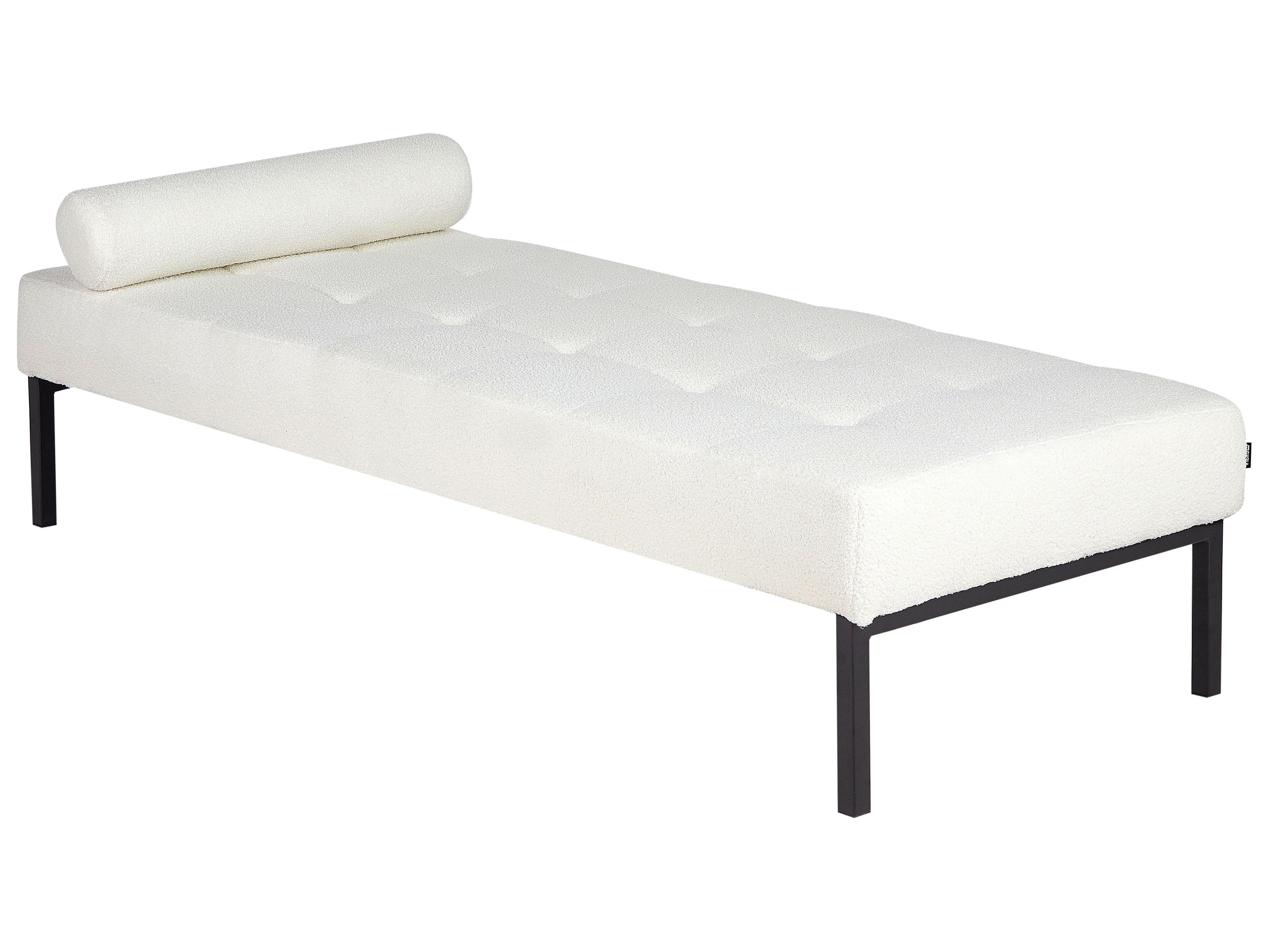 Chaise longue CHINON Bouclé Wit