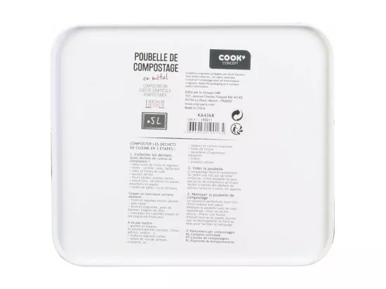 Poubelle De Compostage En Metal 5l M6