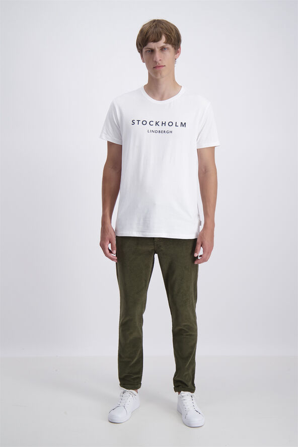 Lindbergh Cropped corduroy pants Grøn