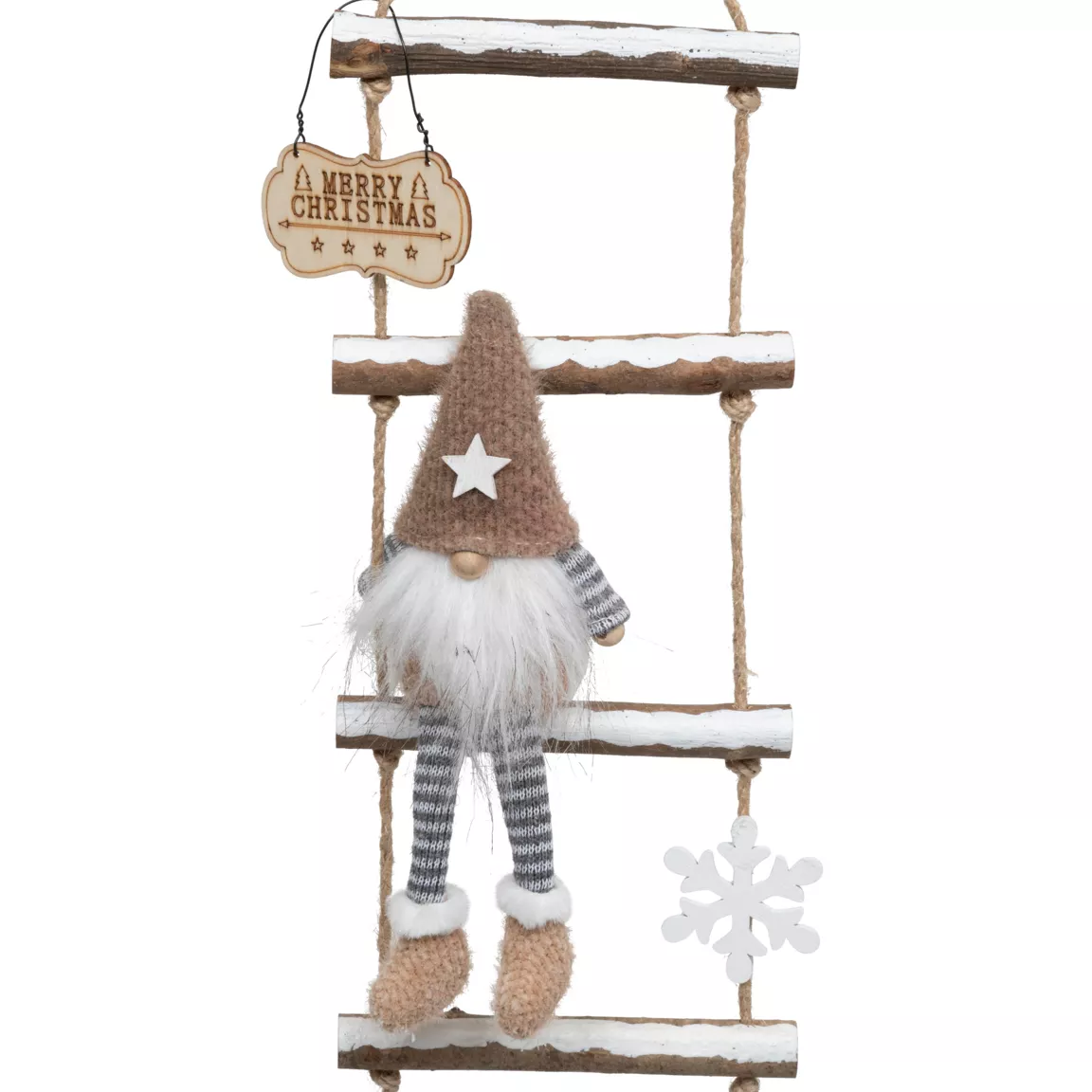 Suspension échelle décorative (H115 cm) Lutins de Noël