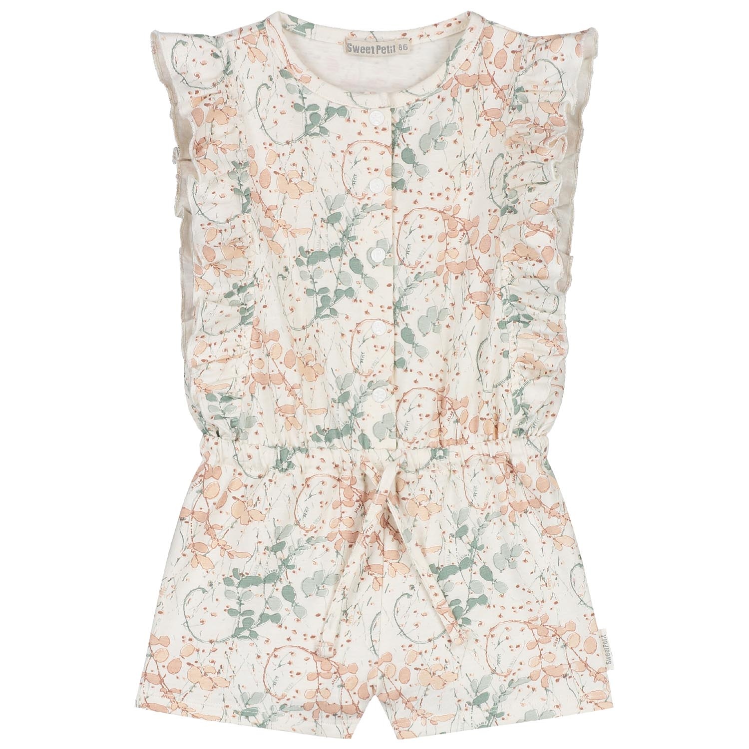 Sweet petit peuter jumpsuit Loua mouwloos all over print multi
