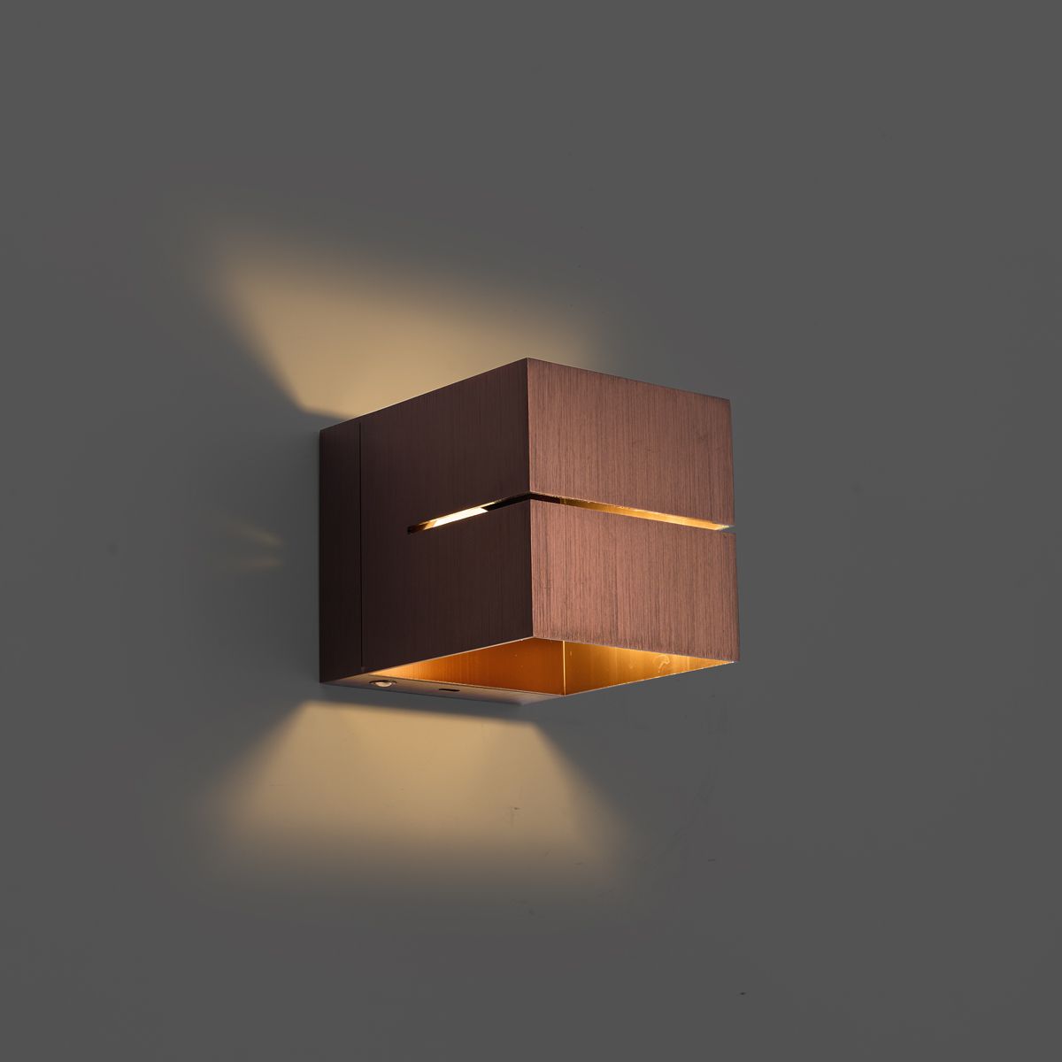 Moderne wandlamp donkerbrons incl. LED en touch dimmer oplaadbaar - Joris Groove