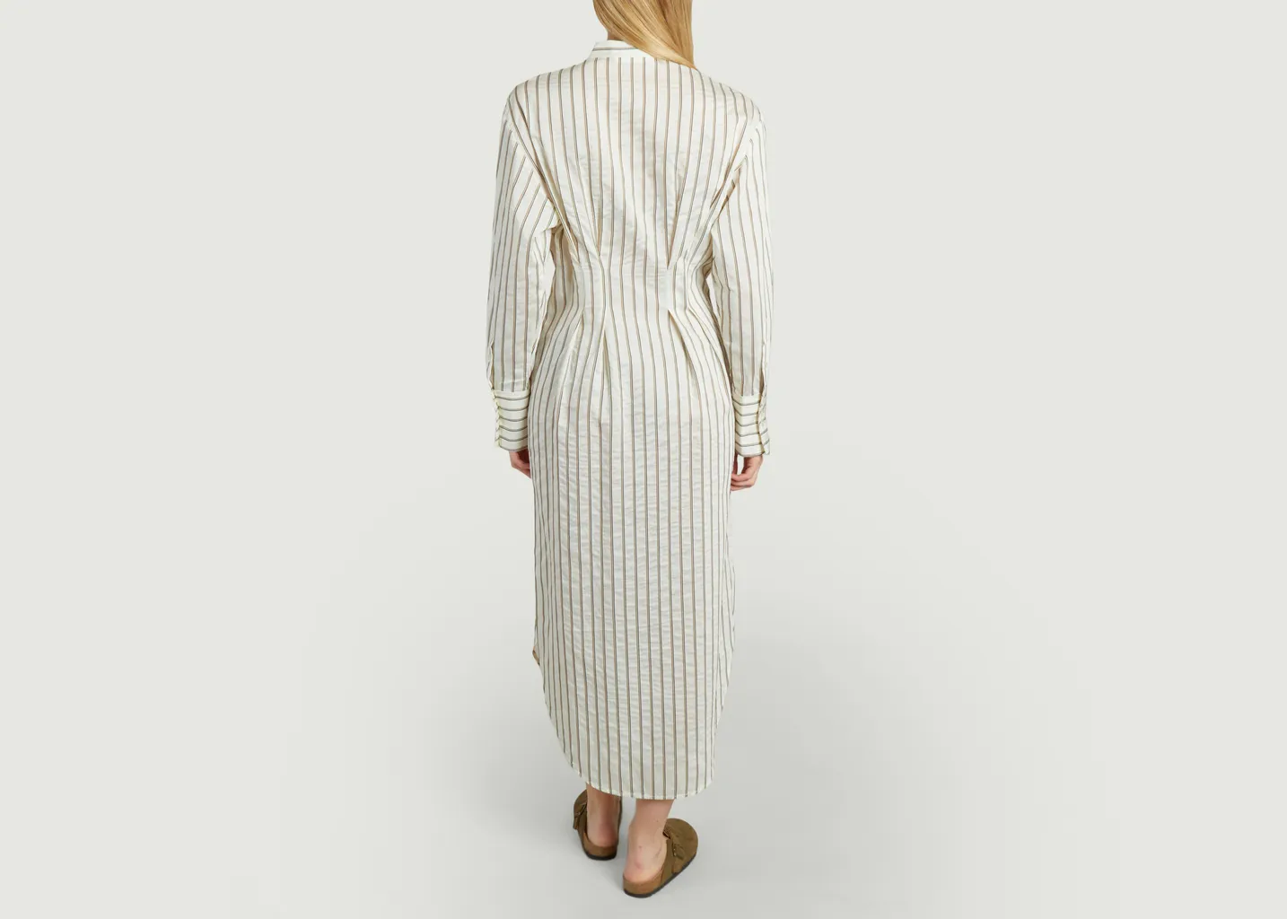 Robe-chemise midi rayée Sabosse Samsoe Samsoe