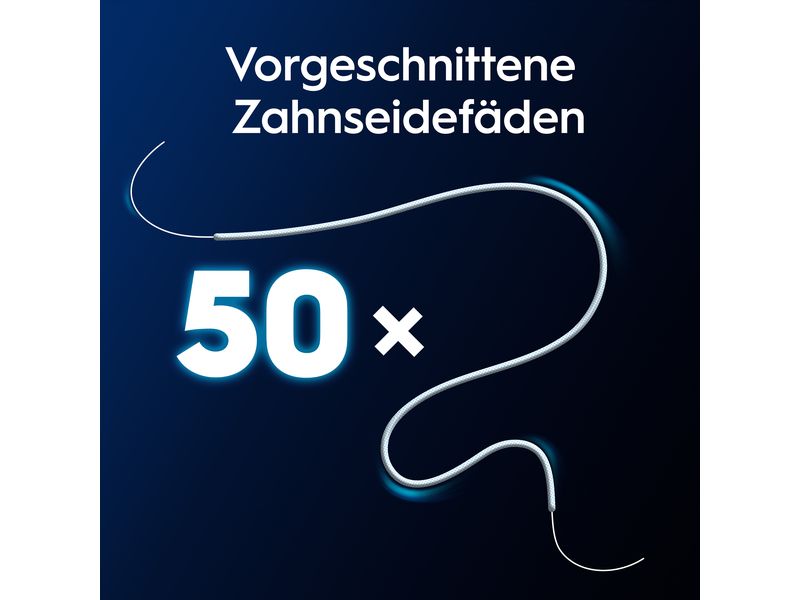 Oral-B Zahnseide Superfloss Threader 50 Fäden Zahnseide mit verstärktem Ende für eine einfache Handhabung