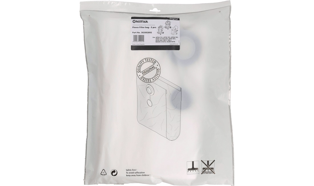 Støvsugerposer Nilfisk Fleece Filter bag