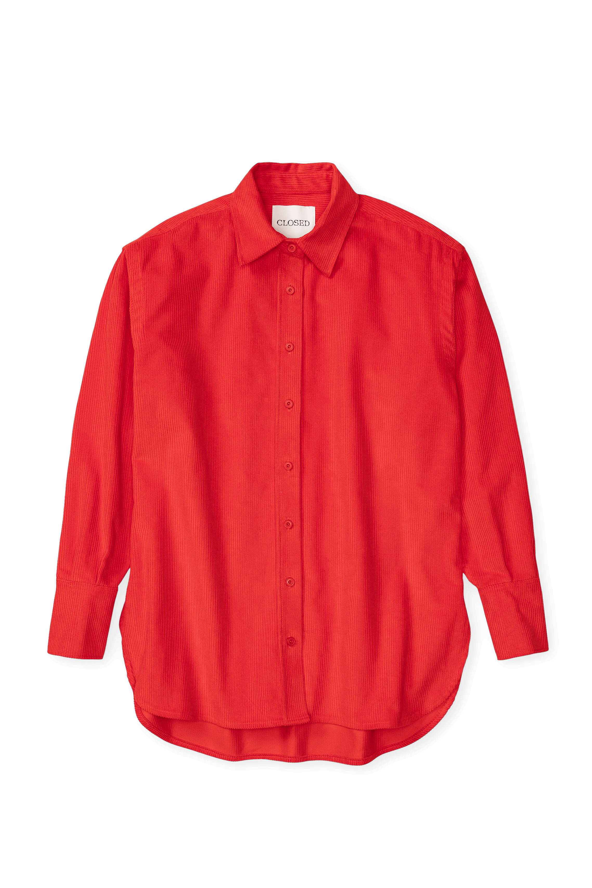Chemise oversize en coton | Rouge